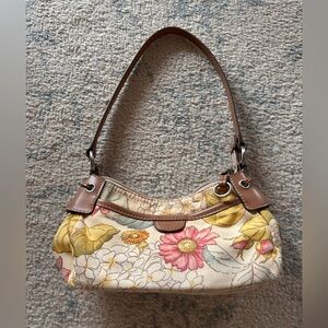 Floral Tan Shoulder Bag vintage fossil